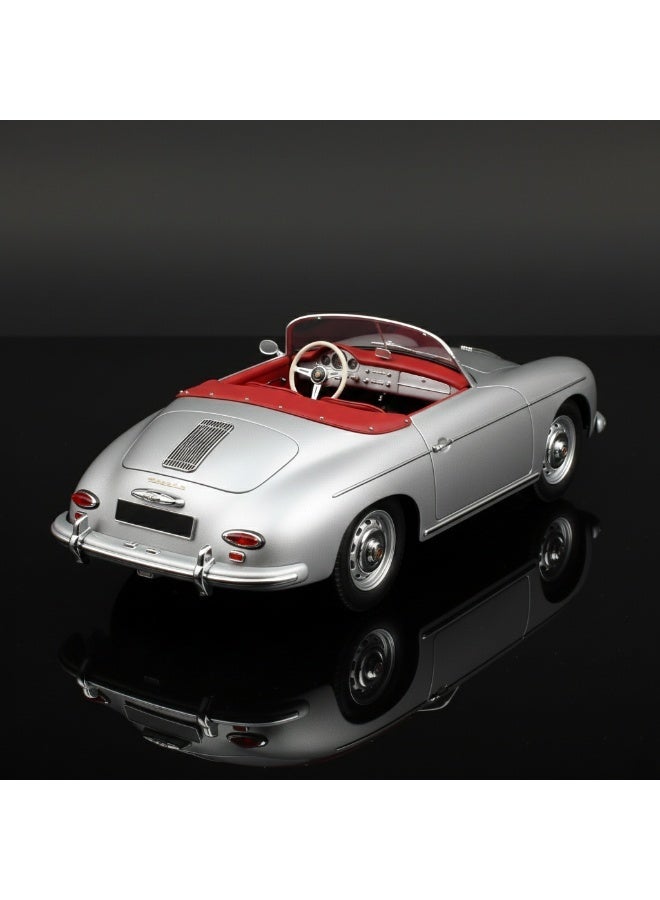 Welly 1:24 Scale Porsche Diecast Model Car - Classic Silver Vintage Replica with Red Interior - Image 5
